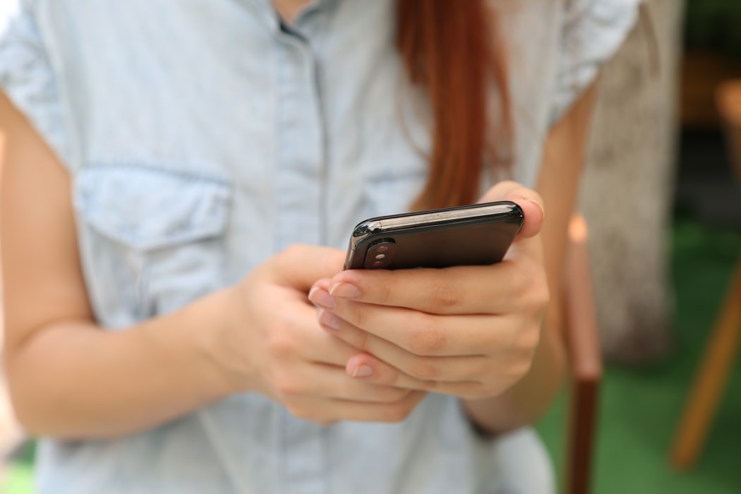 Girl with smartphone