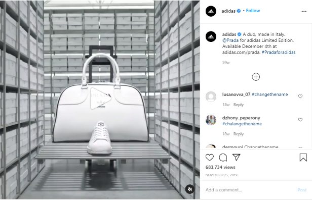 instagram accaunt Prada-Adidas