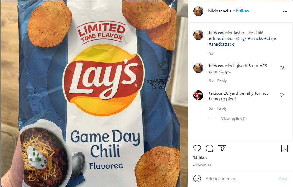 Lay’s hashtag campaign