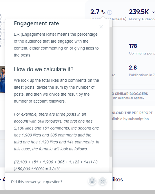 how ER is calculated