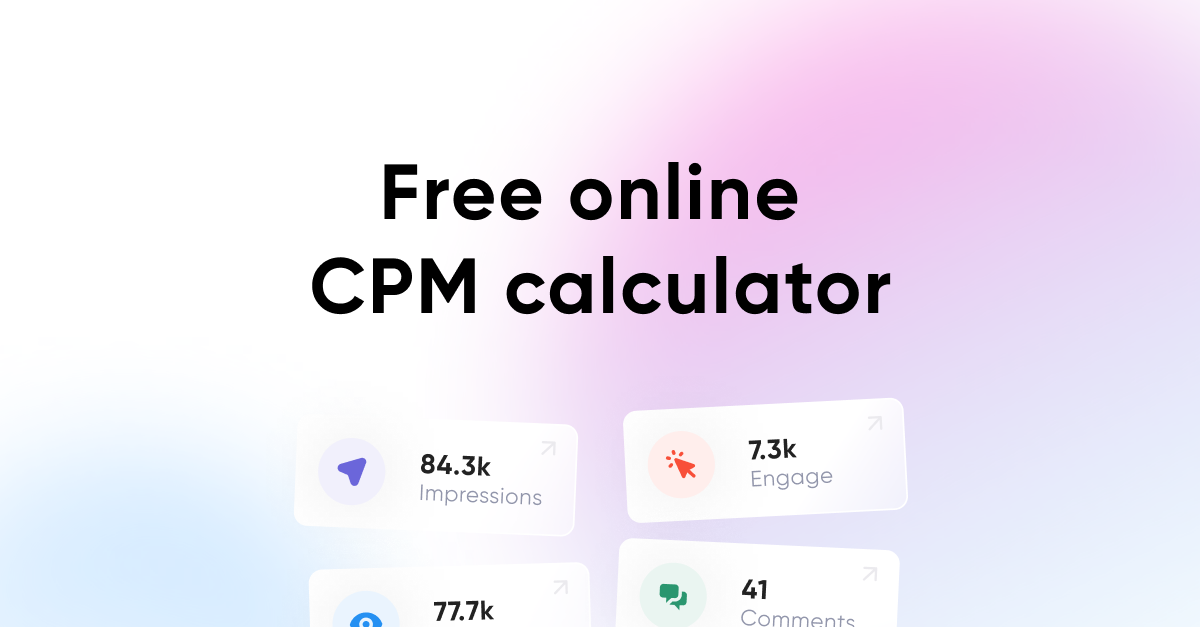 Free online CPM calculator for influencer marketing trendHERO