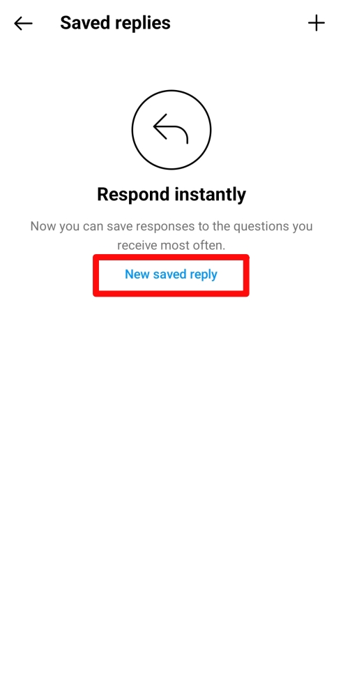 Creating new saved reply