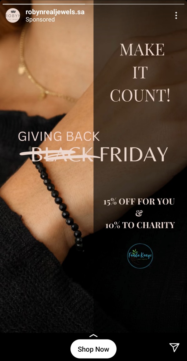 Jewellery brand instagram story ad