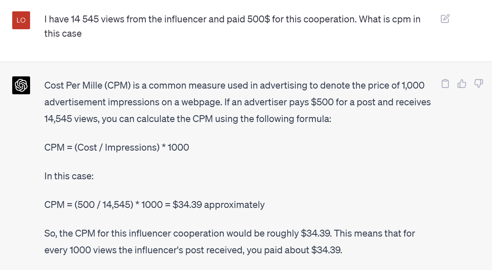 influencer campaign analysis by chatGPT